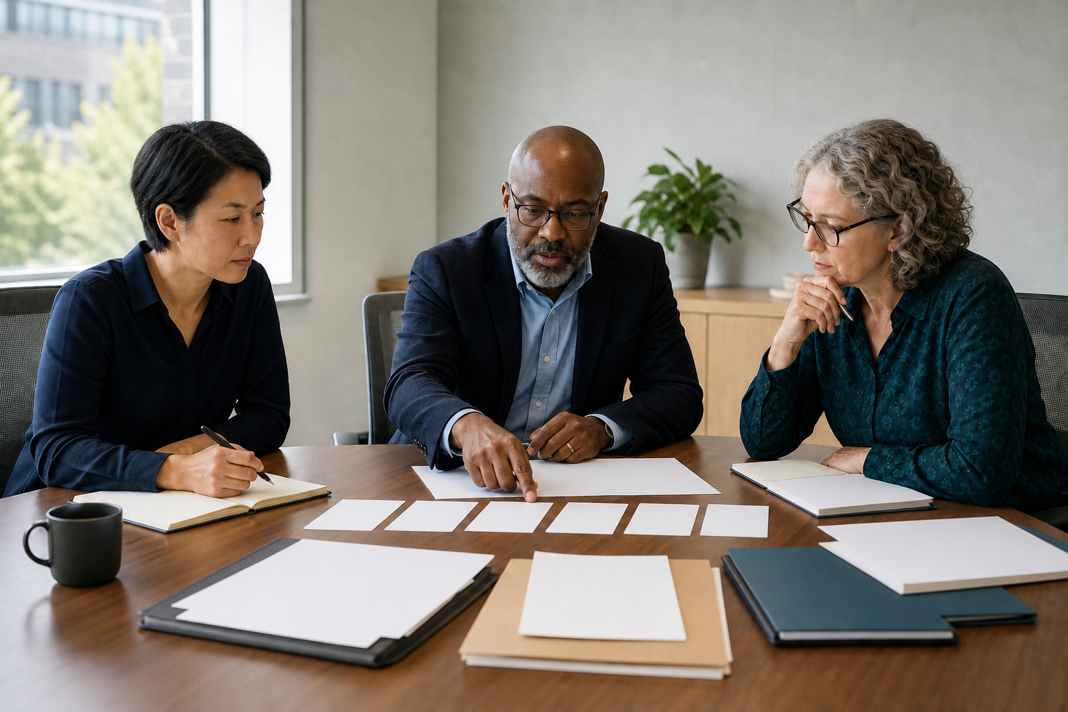 Cybersecurity award reviewers examining anonymized incident response evidence